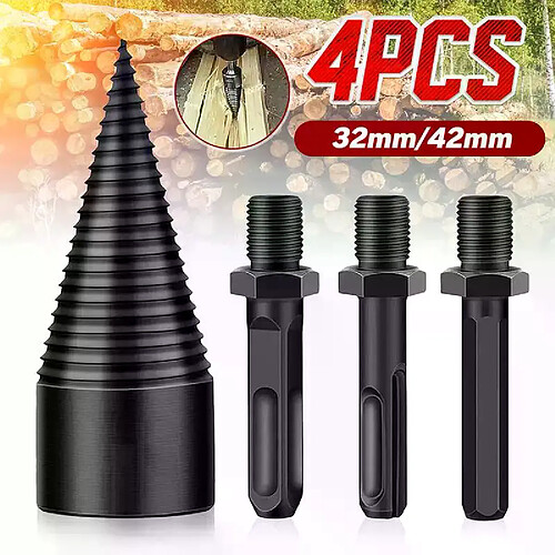 Séparateur de bûches pour perceuse - 5 pièces