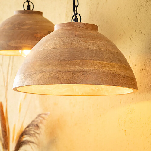 Iluzzia Suspension Naisha M en bois - Bois naturel