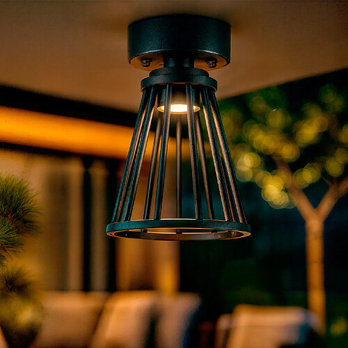 Ledkia Plafonnier Extérieur LED 6W Aluminium Bradda Noir