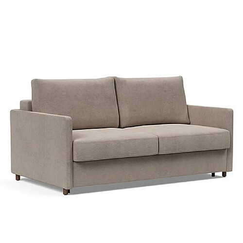 Inside 75 INNOVATION LIVING Canapé NEAH SLIM convertible 160x195 tissu Cordufine Beige