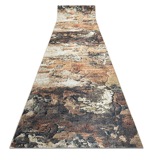RUGSX TAPIS DE COULOIR antidérapant LOTUS ABSTRACT 52910 beige lavable 80cm 80x130 cm