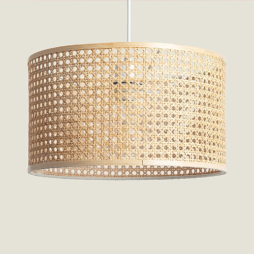 Ledkia Suspension rotin Mampa - Blanc naturel