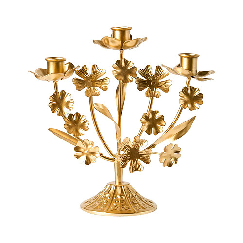 Beliani Bougeoir RAMADA Métal 25 cm Doré