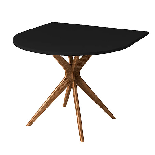 Ragaba Table à manger demi-ovale - Noir