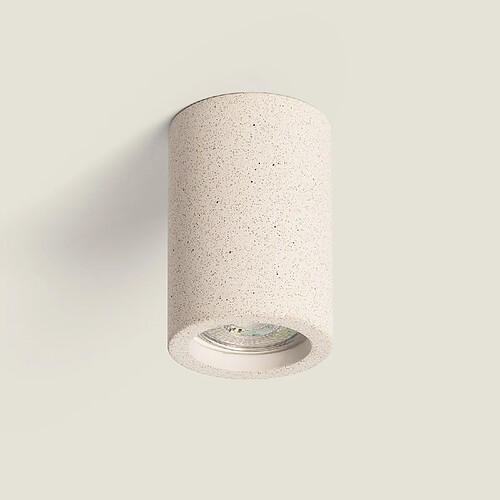 Ledkia Plafonnier Ciment Medan Gris