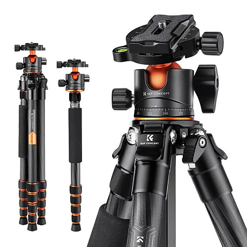 K&F Concept K&F Trépied Pro carbone + Rotule BH-36L