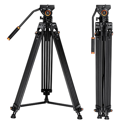 K&F Concept K&F Trepied video Aluminium + rotule 360