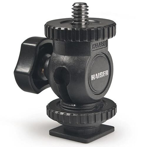 KAISER ROTULE AVEC GRIFFE FLASH mâle et vis 1/4 Hauteur: 42mm - KAI6019