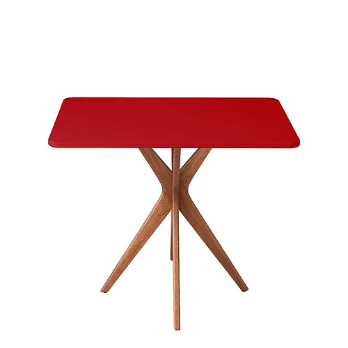 Ragaba Table de cuisine rectangulaire - Rouge pur