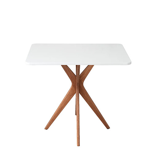 Ragaba Table de cuisine rectangulaire - Blanc