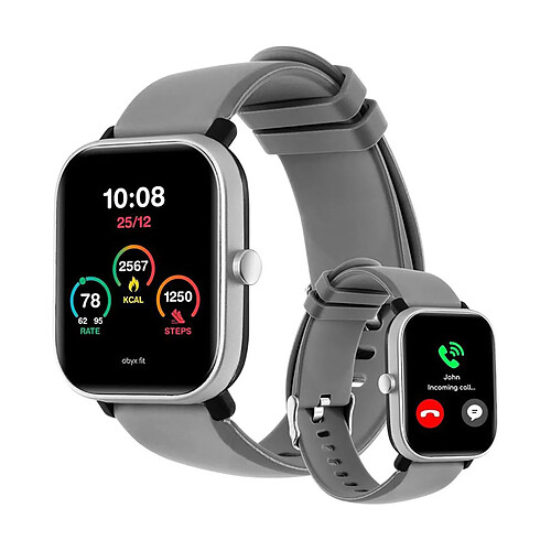 ABYX Montre Connectée Multisport 1.6" Fit Ozone 3 IP68 Suivi Santé Gris