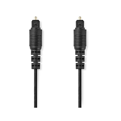 Nedis Câble Audio Optique Toslink Male Male 2m Son Numérique Noir