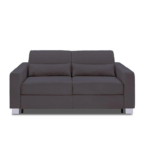 Inside 75 Canapé 3 places DOMUS V2 convertible EXPRESS sommier lattes 140cm matelas 16cm tissu tweed twist graphite