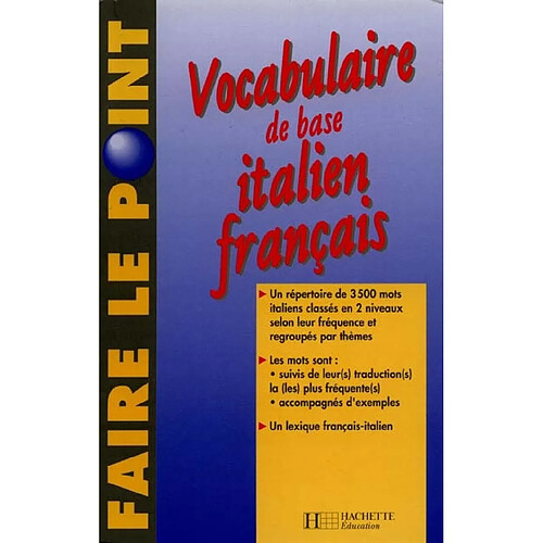 Vocabulaire de base italien-français · Occasion