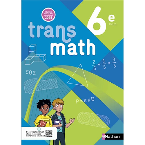 Transmath 6e, cycle 3 : nouveau programme 2025