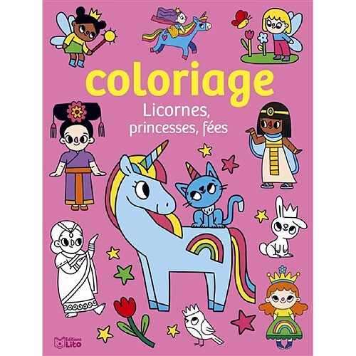 Coloriage : licornes, princesses, fées