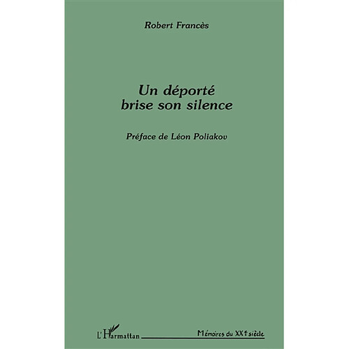 Un déporté brise son silence · Occasion