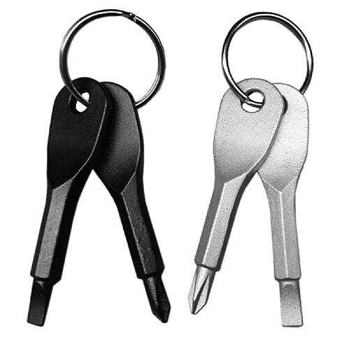 Porte-clés multi-outils tournevis de poche - 2 pièces