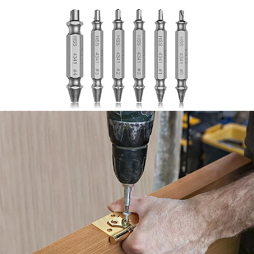 Kit extracteur de vis perceuse - 6 pièces