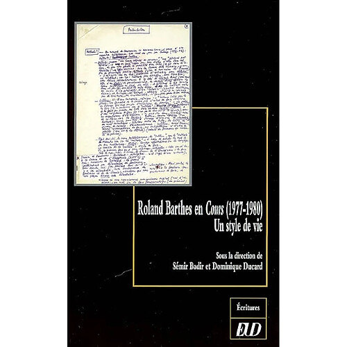 Roland Barthes en cours (1977-1980) : un style de vie · Occasion