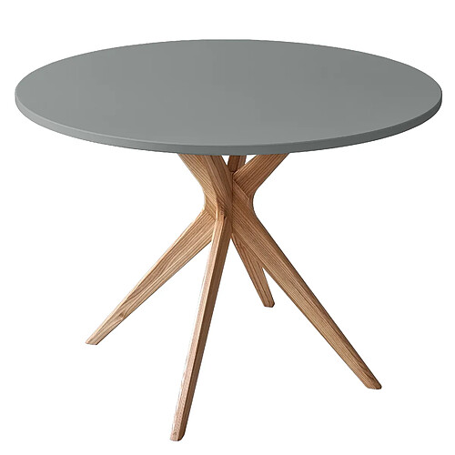 Ragaba Table à manger ronde - Béton gris