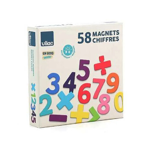 Vilac Coffret chiffres magnétiques - 58 pièces