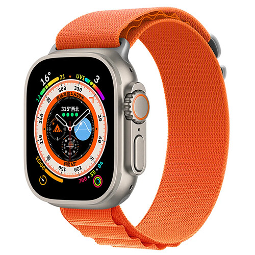 Devia Bracelet pour Apple Watch 42mm / 44mm / 45mm / 49mm Sport en Nylon Tissé Orange