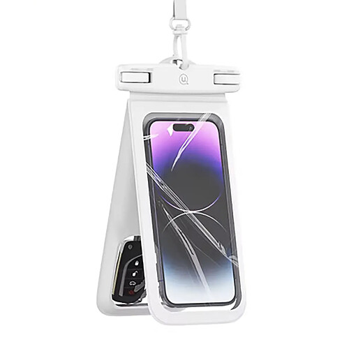Usams Étui Étanche pour Smartphone 7" Double Poche IP68 Blanc