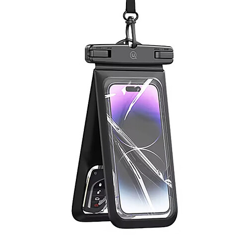 Usams Étui Étanche pour Smartphone 7" Double Poche IP68 Noir