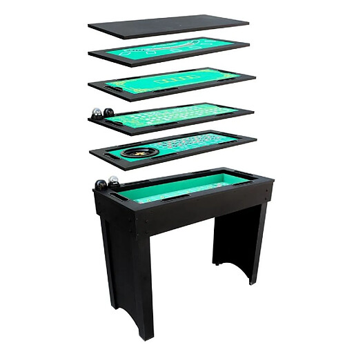 SOKKER Table de casino 6 en 1- 114 x 51.5 x 90 cm-LuckyVegas