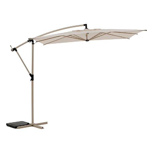 Hesperide Parasol déporté carré MANOA - L. 250 x l. 250 cm - Argile et blé