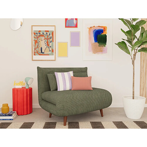 Bestmobilier Banquette clic-clac 1 place Lumi - Vert