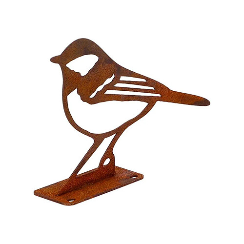 Esschert Design Mésange acier effet rouillé