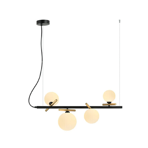 Luminaire Center Luminaire_center Suspension verre acier - Noir