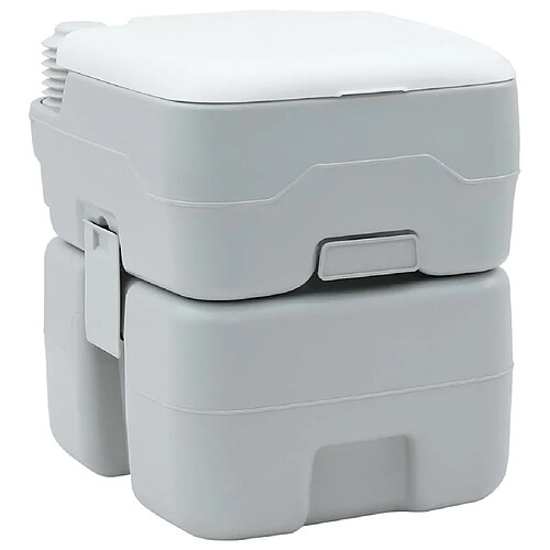 VIDAXL Toilettes Portables 20L - Grises et Blanches