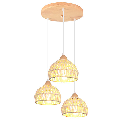 Stoex Suspension rétro 3 lumières - Blanc