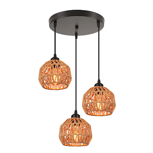 Stoex lustre suspension vintage 3 lumières - Noir