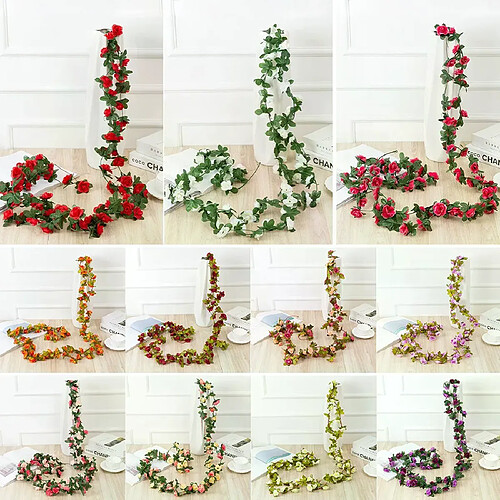 Guirlande de roses artificielles en soie