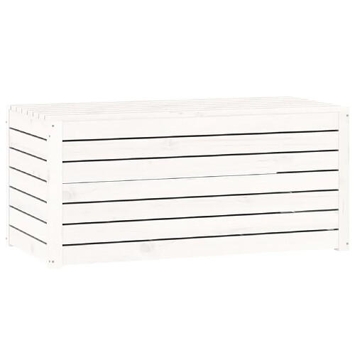 Helloshop26 Boîte coffre de jardin 101 x 50,5 x 46,5 cm bois massif de pin blanc 02_0012991