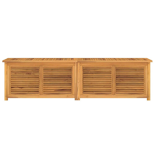 Helloshop26 Coffre de rangement jardin et sac 200 x 50 x 53 cm bois massif teck 02_0013133