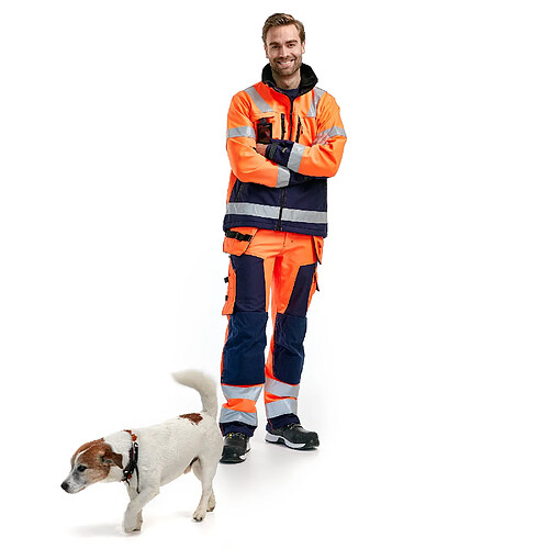 Blaklader Pantalon Artisan Softshell haute visibilité Orange fluo 156725175389
