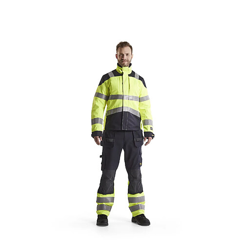 Blaklader Pantalon Multinormes Inhérent - Marine/Jaune fluo
