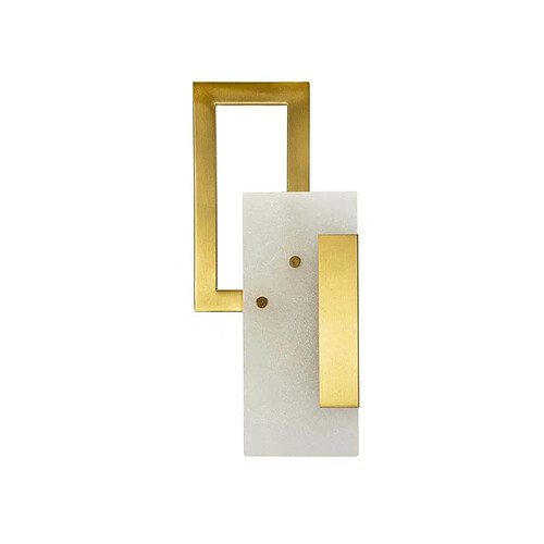 Mauro Ferretti Applique murale Cube - Verre et métal - Doré