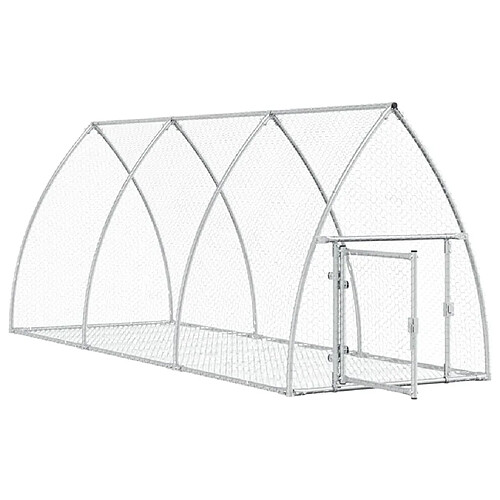 Helloshop26 Cage à lapin 300 x 105 x 120 cm - Argent