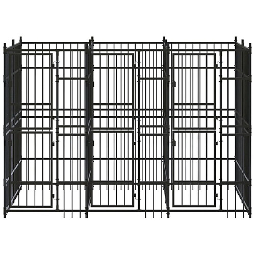 Helloshop26 Chenil extérieur parc chiens 288 x 192 x 200 cm