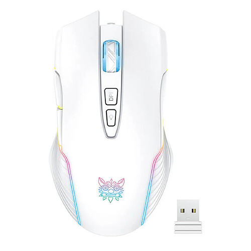 Onikuma CW905 Blanc Souris Gaming LED RGB