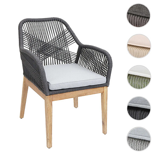 Mendler Chaise de jardin - Gris graphite