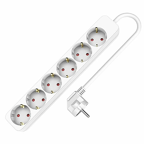 Tm electron Multiprise 6 prises - Blanc