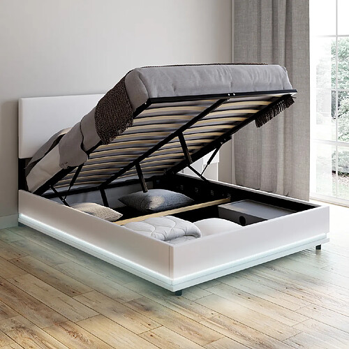 Idmarket Lit coffre OWEN 140 x 190 cm
