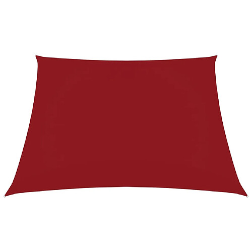 Helloshop26 Voile toile d'ombrage parasol tissu oxford carré 7 x 7 m rouge 02_0009543